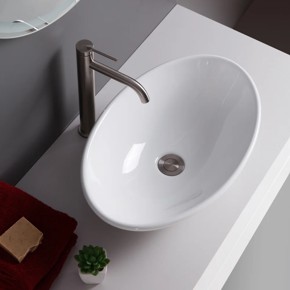 Приобрести belbagno накладная раковина 53х33 см, белая bb1147