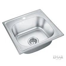 Emar Кухонная мойка 46х46 см, хром EMAR 130A