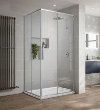 Vincea Душевое ограждение Slim-U 90х90 см, прозрачное, хром VSS-2SU900CL