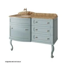 Caprigo Тумба с раковиной IMPERIO 120 см, левая, голубая, эмаль