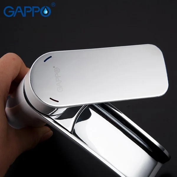 Приобрести gappo смеситель для раковины g1048-8, белый\хром 95141