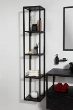 Cezares Полка металическая CADRO 158 см, подвесная , черная CADRO-30/30/160-4C-SO-MET-ST