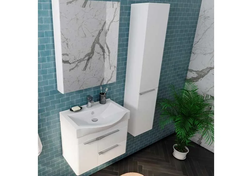 Приобрести тумба с раковиной акватон беверли 65 см 1a235301bv010;1wh302501, белый