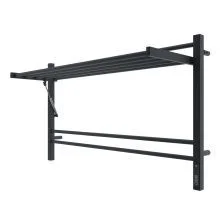 Terminus Полотенцесушитель Горизонт П8 100х60 см, с полкой, электрический, черный матовый