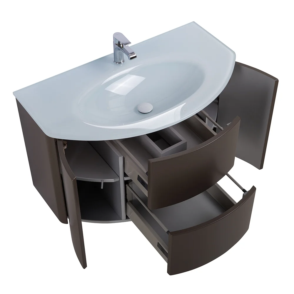 Приобрести cezares тумба подвесная с раковиной eden 91 см grigio talpa opaco, стекло, светло серая 55069