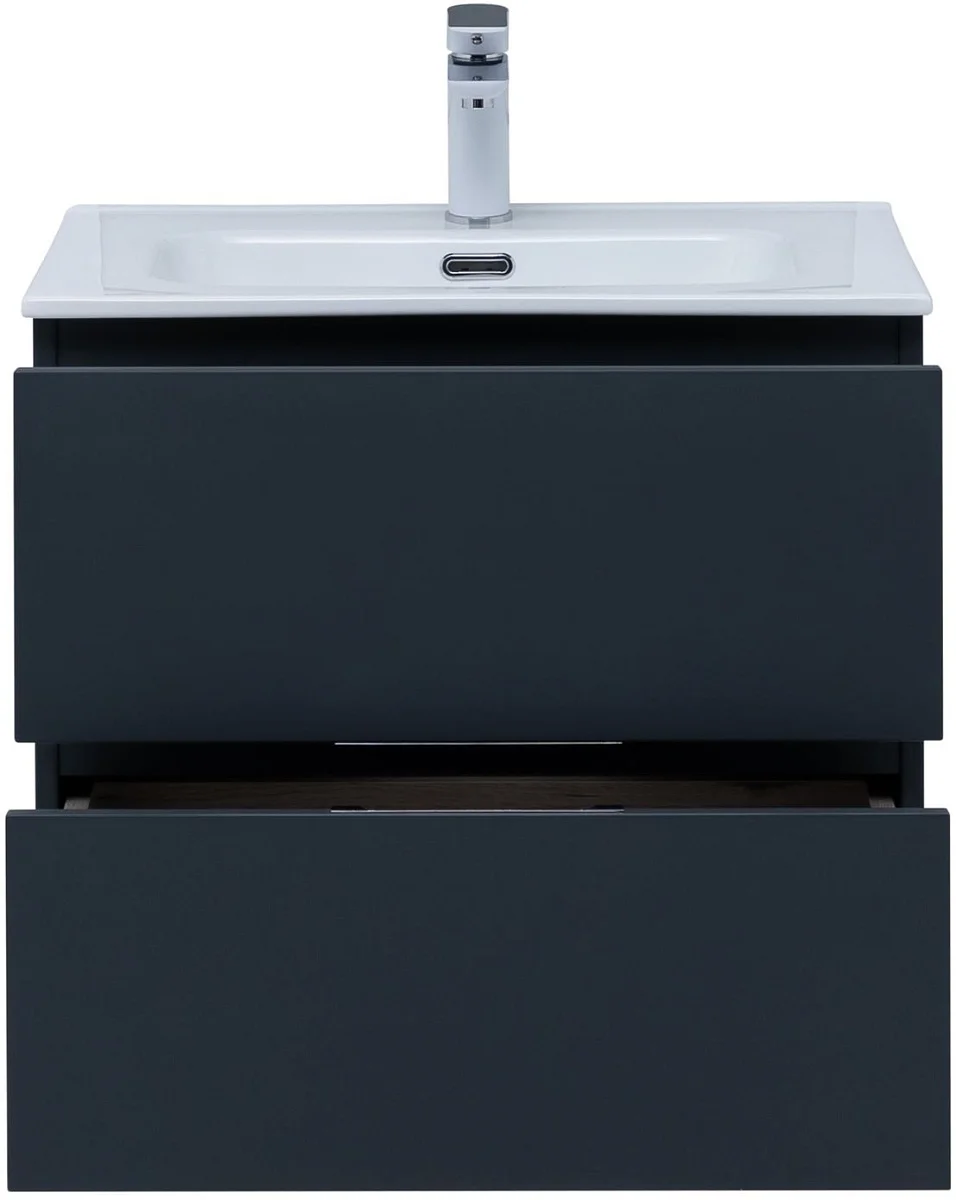 Приобрести aquanet тумба с раковиной алвита new 60 см, 2 ящика, антрацит