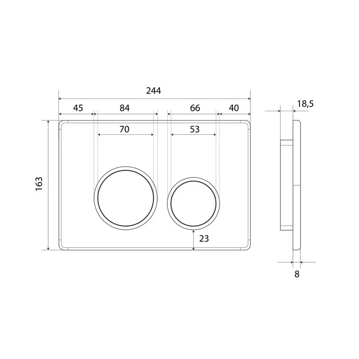 Приобрести iddis смывная клавиша unifix, хром матовый uni50m0i77