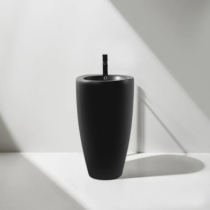 Приобрести azario раковина напольная comella 50х50см, черный матовый az-311mb