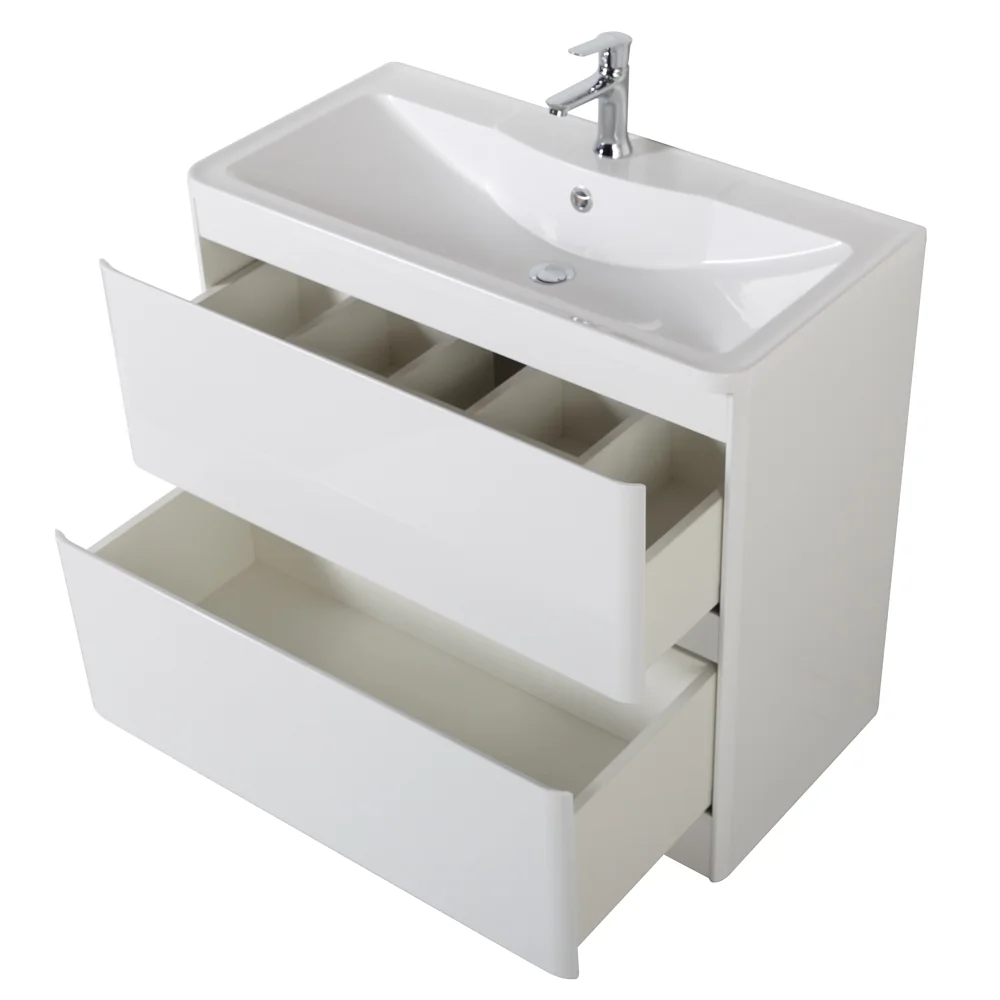 Приобрести belbagno тумба с раковиной albano 90 см, напольная bianco lucido, белая раковина