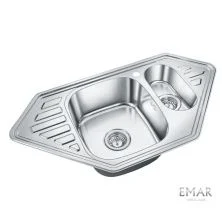 Emar Кухонная мойка 95х50 см, хром EMAR 9550С