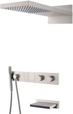 Boheme Душевая система Zodiac с термостатом, встраиваемая, никель 133-2-NB