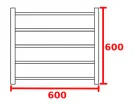 Заказать полотенцесушители 600х600 мм, электрические, лесенка 