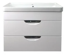 Loranto Тумба подвесная с раковиной Стиль- 70/2 "Соло" 70х58 см, белая (CS00070541)