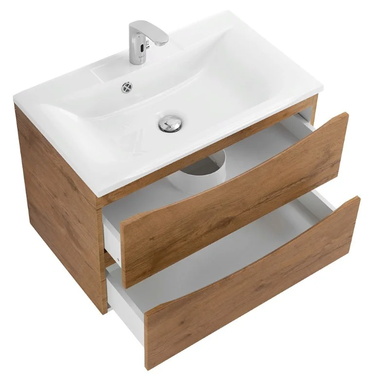 Приобрести тумба подвесная с раковиной belbagno marino-750-2c-so-rn-p 75 см, rovere nature