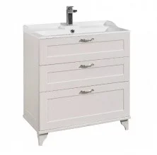 Тумба напольная с раковиной Акватон Леон 80Н см 1A187801LBPS0, 1A708031FB010, дуб белый