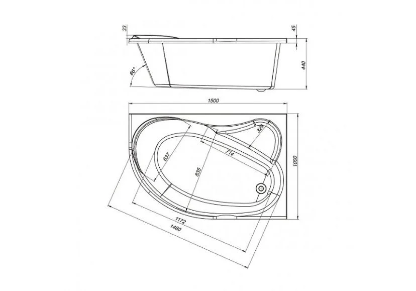 Приобрести фронтальная панель для ванны mirsant ялта premium 150 см l