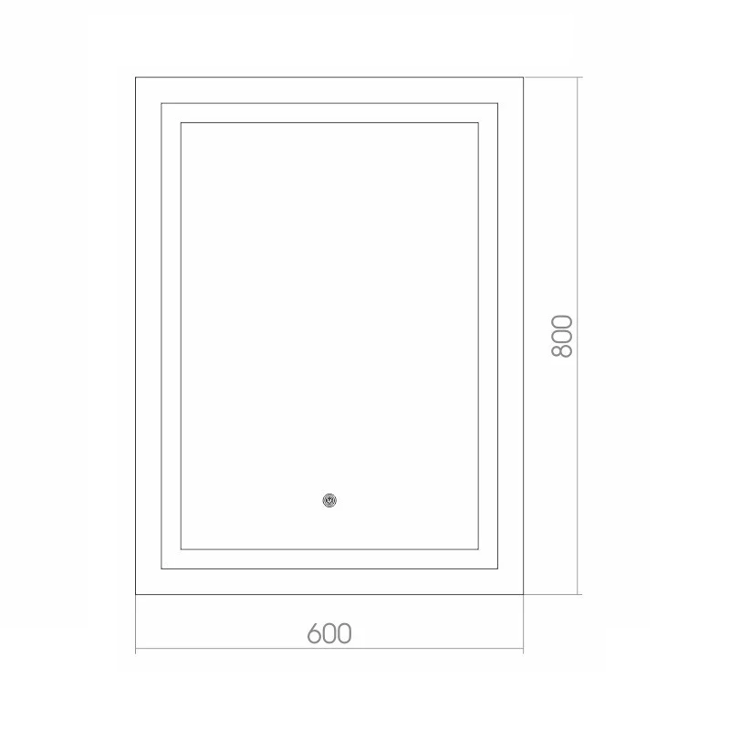 Приобрести azario зеркало рига 600*800, белый, сенсорный включатель, фр-00001378