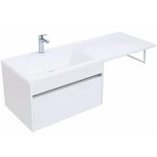 Aquanet Тумба с раковиной Токио 68 см, белая (подвесная, 1 ящик)