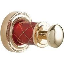 Boheme Крючок для ванной комнаты Murano, золото\красный 10906-R-G