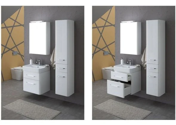 Приобрести aquanet тумба с раковиной виченца 60 см, белая 00212665