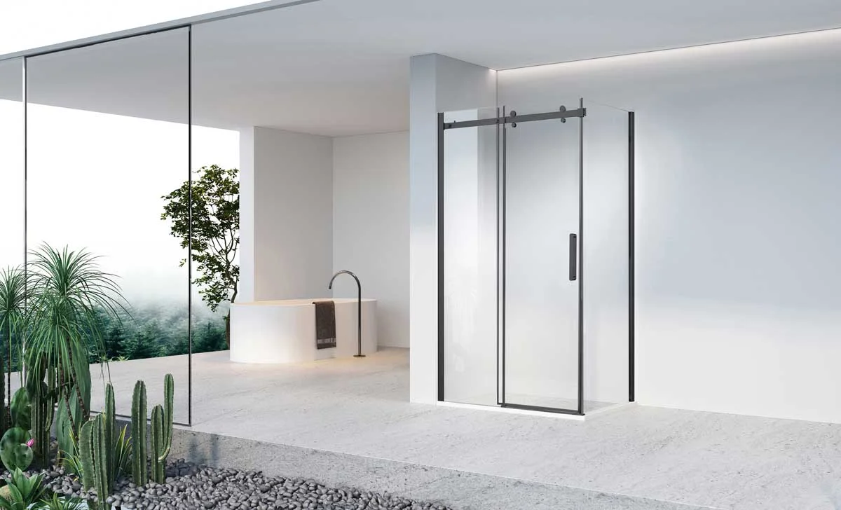 Приобрести vincea душевое ограждение como-n 160х90 см, прозрачное, черная vsr-4cn9016clb