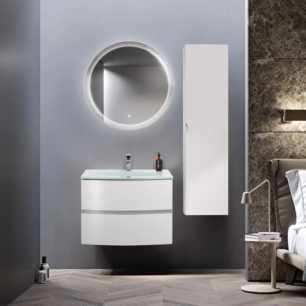 Приобрести cezares тумба подвесная с раковиной elettra 75 см bianco opaco, стекло, белая 55521