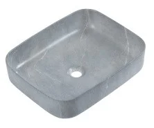 Mirsant Раковина чаша Shell-0619 Grey Stone Matt 51х40 см, серая матовая УТ000074629