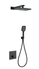 Душевая система с термостатом встраиваемая WONZON & WOGHAND, Черный матовый (WW-D2017-B-MB)
