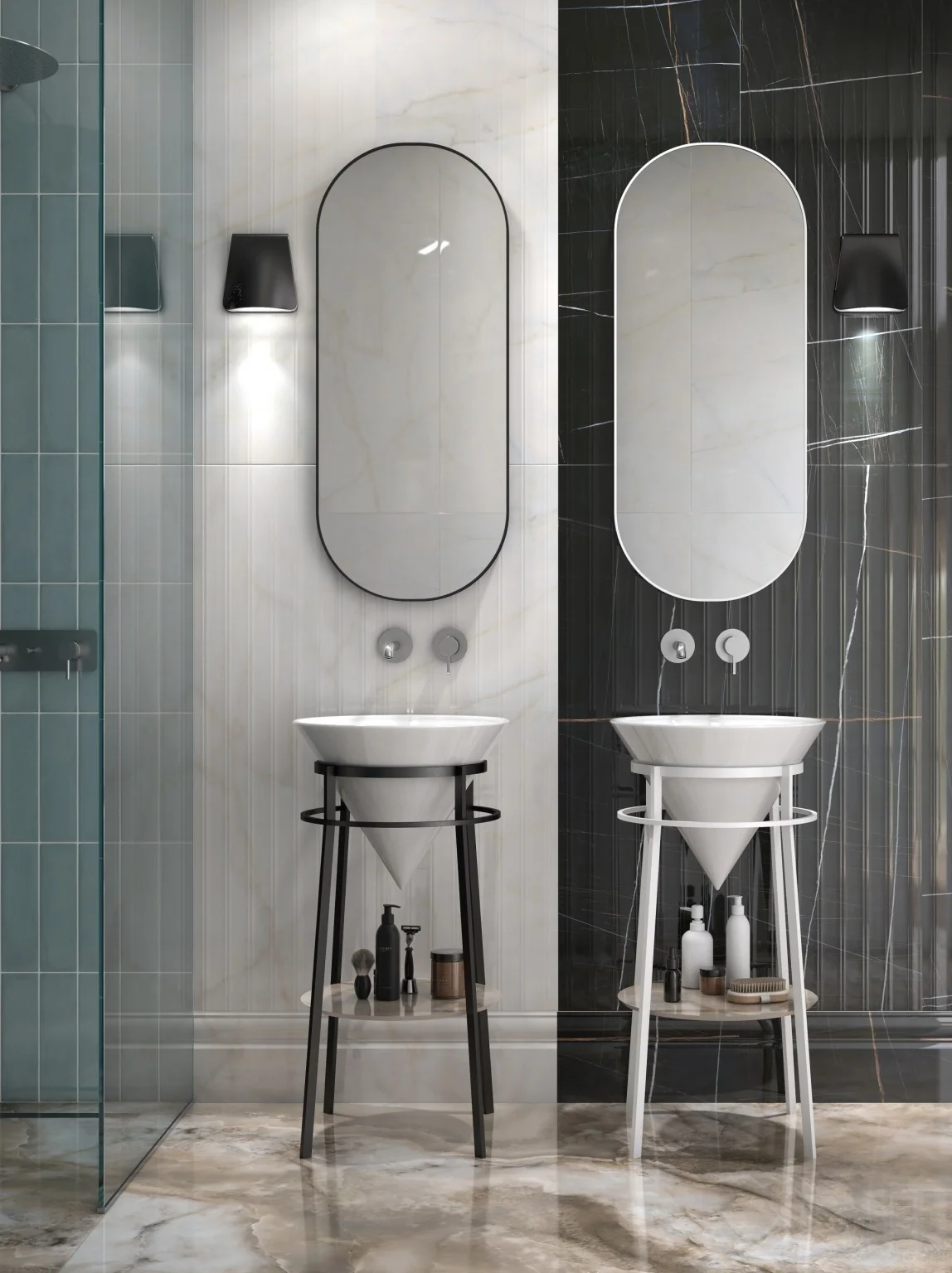 Приобрести зеркало kerama marazzi cono 42 см, черный, co.mi.42\blk