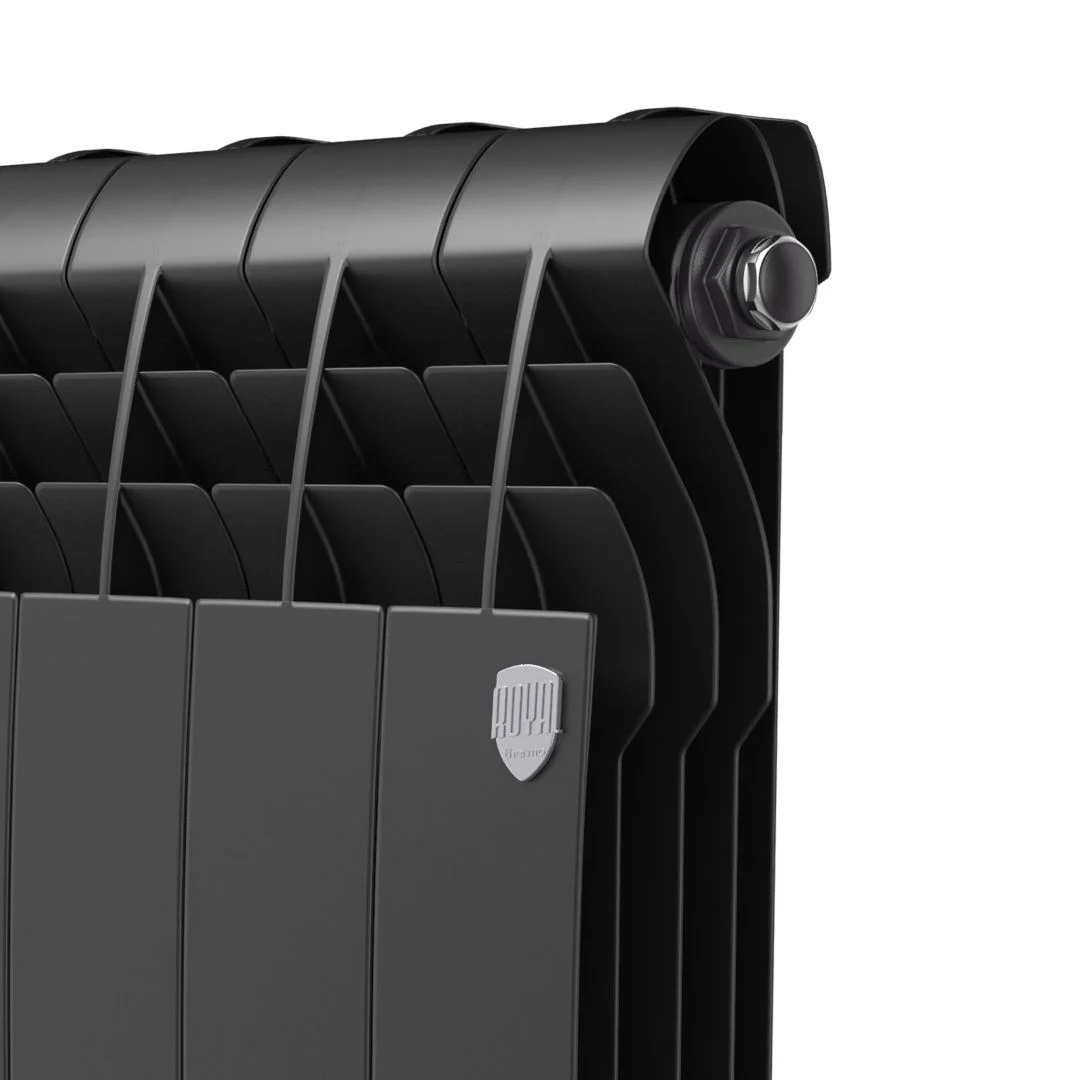Приобрести royal thermo радиатор биметаллический biliner 500 /noir sable ( черный графит ) - 12 секц.
