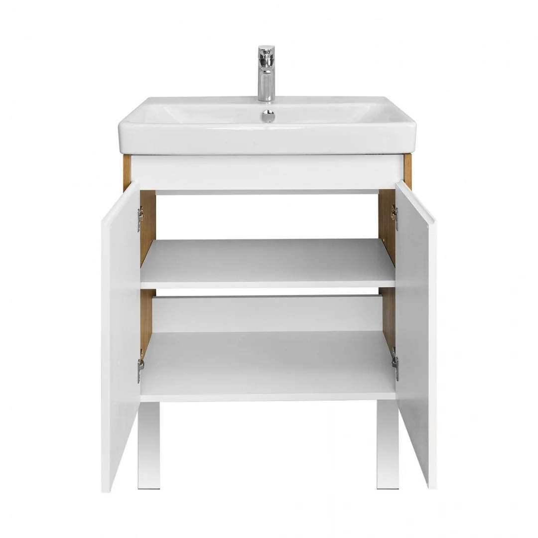 Приобрести акватон тумба c раковиной сканди 70 doors универсальная, белый/дуб рустикальный