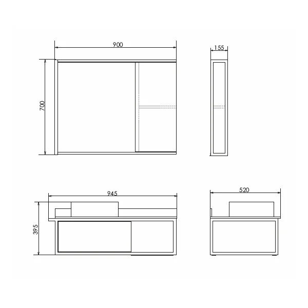 Приобрести сomforty тумба со столешницей и раковиной "лиссабон-95" дуб темный, левая столешница