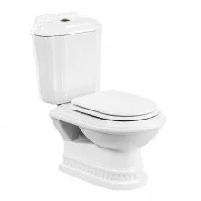 CEZARES Напольный унитаз-компакт KING PALACE, белый\золото, крышка с микролифтом