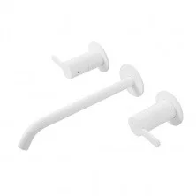 CEZARES Смеситель для раковины LEAF, скрытый монтаж, белый матовый LEAF-BLI3L-BIO