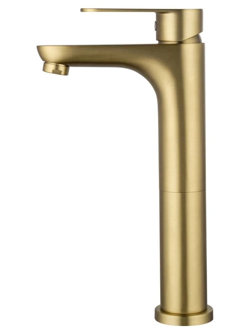 Приобрести смеситель для раковины высокий wonzon & woghand alfa, брашированное золото (ww-a40232-bg)