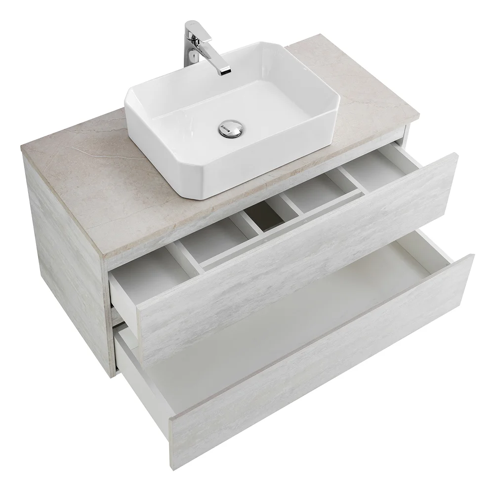 Приобрести cezares тумба со столешницей molveno 46 100 см legno bianco, белая molveno 46-100-2c-so-lb