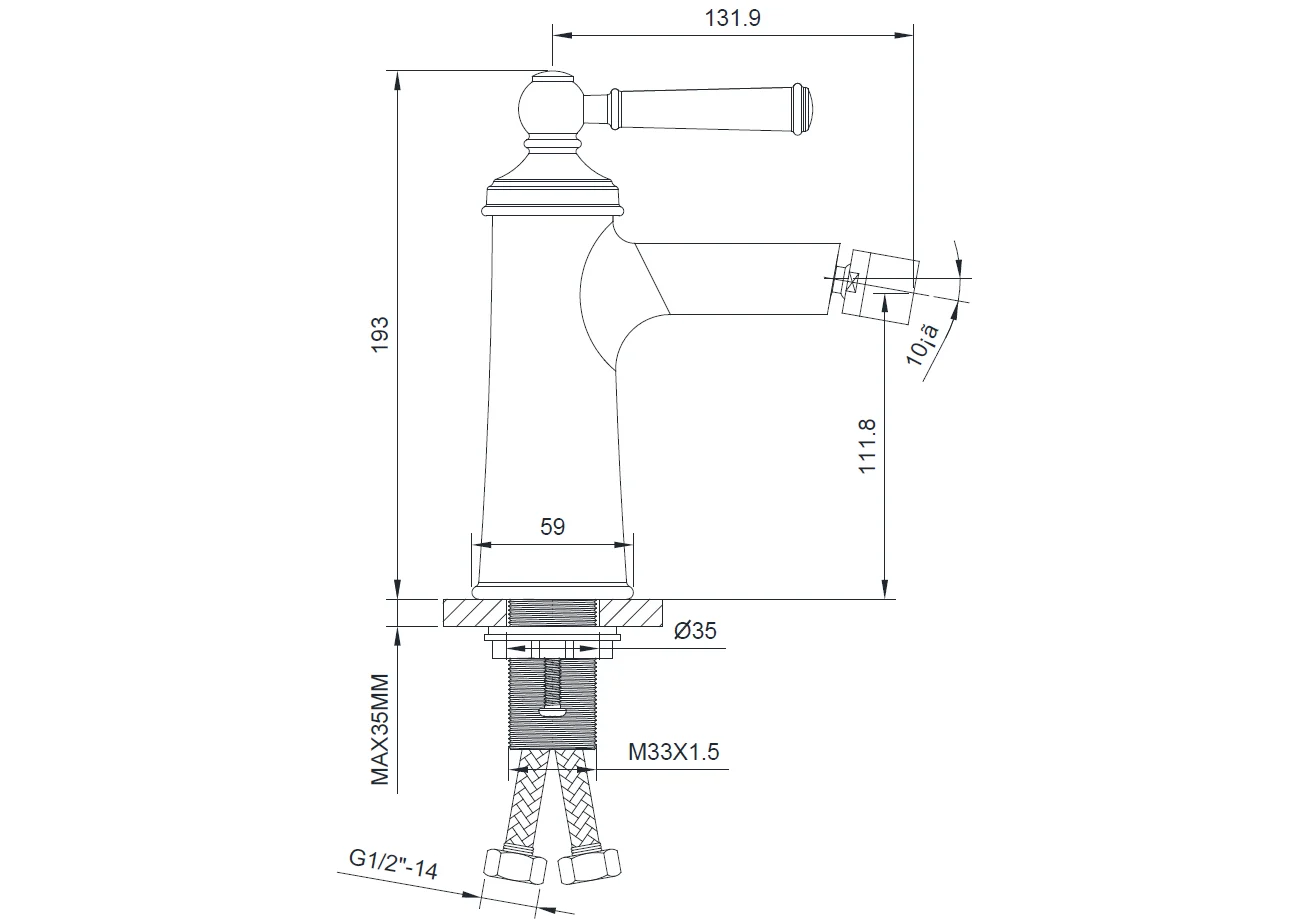 Приобрести смеситель для биде imprese hydrant, zmk031806070