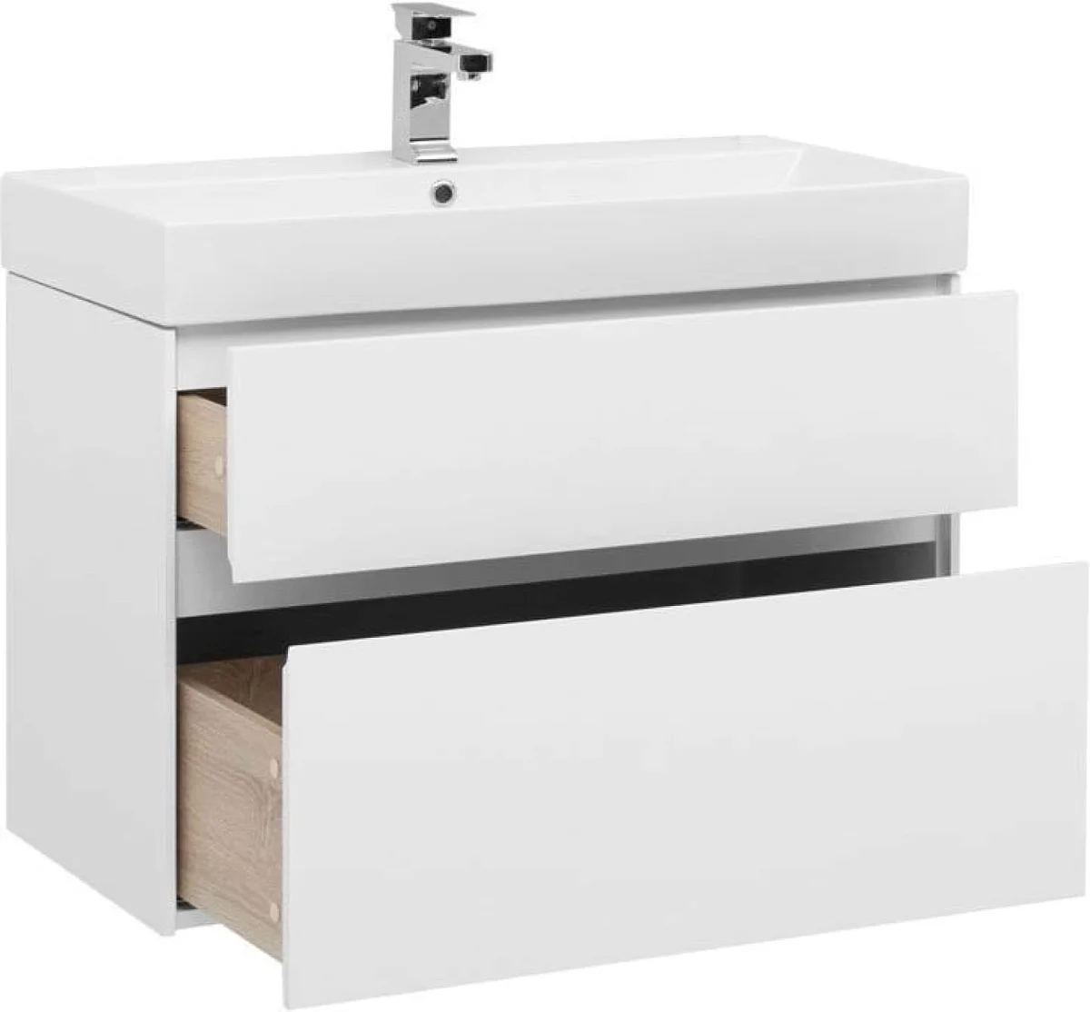 Приобрести aquanet тумба с раковиной бруклин 85 см, белая 00212598