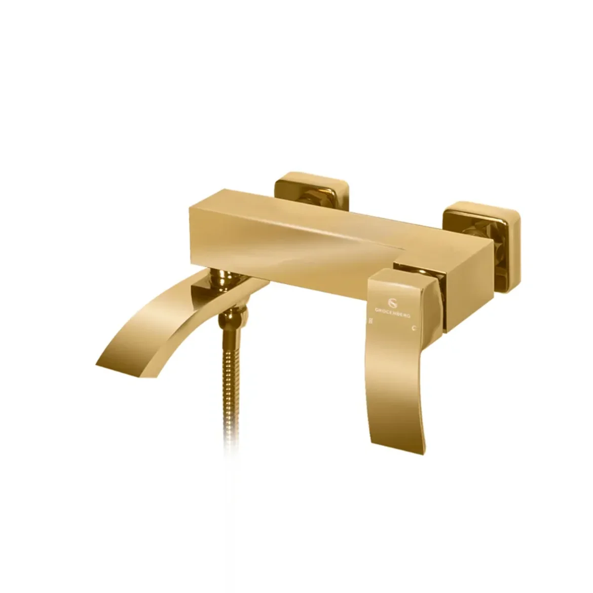 Приобрести grocenberg смеситель для ванны, матовое золото gb8007mg