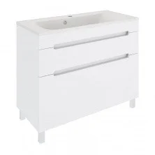 AQUA DE MARCO Тумба напольная с раковиной OLIVIA 100см, два ящика, белый 2100COLI/F; 2100OLIVIA