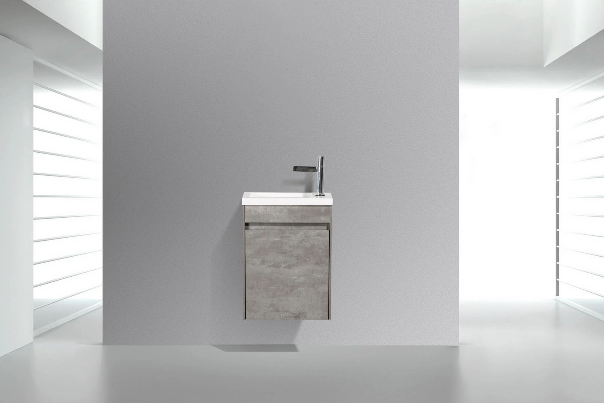 Приобрести belbagno тумба с раковиной pietra mini 46 см, подвесная с дверью 46-r stucco cemento, белая раковина