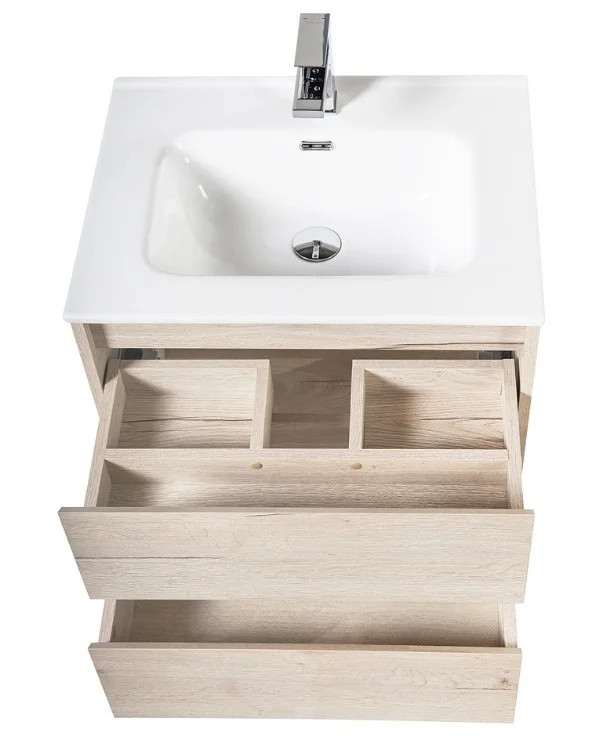 Приобрести тумба подвесная с раковиной belbagno kraft-600-2c-so-rgb 60 см, rovere galifax bianco