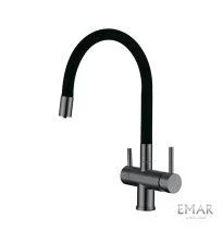 Emar Смеситель для кухни, графит ЕС - 3015 PVD Dark