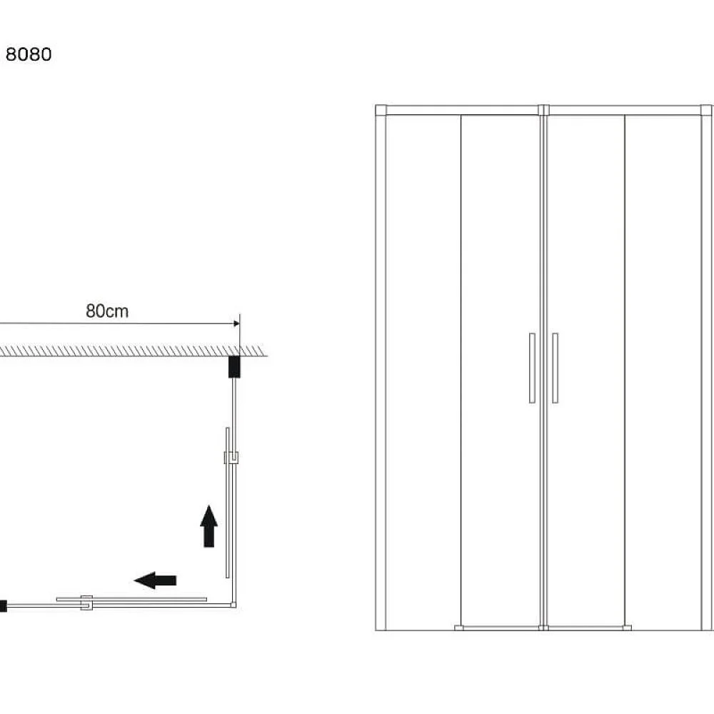 Приобрести grossman душевое ограждение fly 80х80 см, хром \прозрачное gr-8080fl