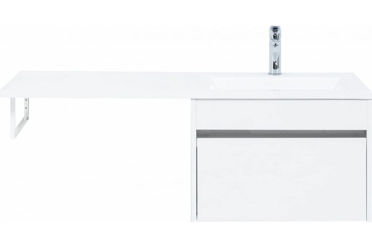 Приобрести aquanet тумба с раковиной токио 58 см, белая (подвесная, 1 ящик)
