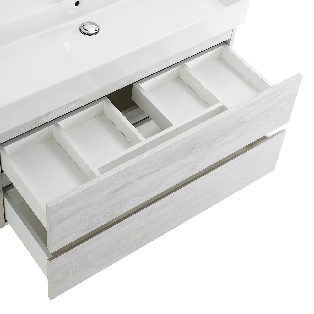 Приобрести cezares тумба подвесная с раковиной molveno 46 80 см legno bianco, белый глянец molveno 46-80-2c-so-lb