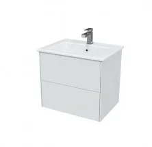 Mirsant Тумба SOLE ULTRA, подвесная с раковиной NEXT 60 см, белый матовый УТ000068448