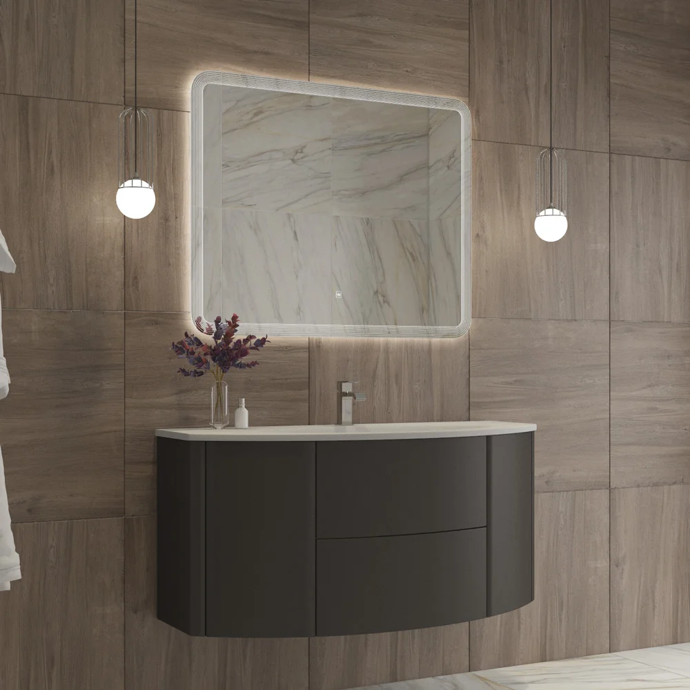 Приобрести cezares зеркало duet 100х80 см, контурная подсветка, сенсорное включение, гравировка czr-spc-duet-1000-800-led-tch