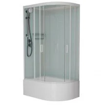 Frank Душевая кабина F412/2L White с высоким поддоном, левосторонняя