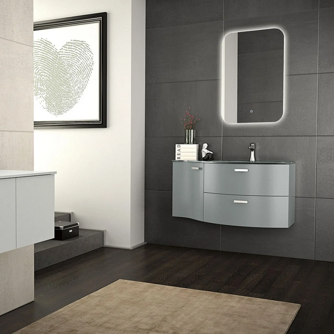 Приобрести azario зеркало паллада 55х80 см, подсветка, сенсор выкл, часы, подогрев, led-00002306